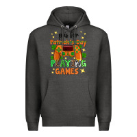 Charcoal Heather P is Patrick's Day playing games Premium Hoodie - Neo Western