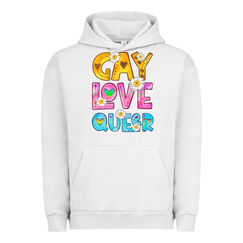 Gay Love Queer Urban Hoodie by HRA Design Shop | Teevron