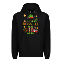 Black im the boss elf Premium Hoodie - FaDigitalArtStudio
