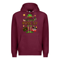 Burgundy im the boss elf Premium Hoodie - FaDigitalArtStudio