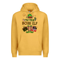 Mustard im the boss elf Premium Hoodie - FaDigitalArtStudio