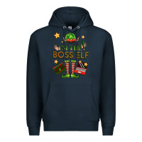 Navy im the boss elf Premium Hoodie - FaDigitalArtStudio