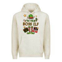 Oatmeal Heather im the boss elf Premium Hoodie - FaDigitalArtStudio