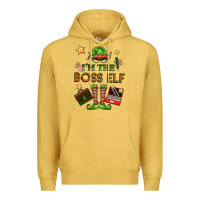 Antique Gold im the boss elf Premium Hoodie - FaDigitalArtStudio