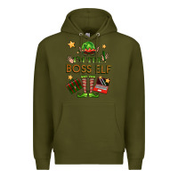 Army Green im the boss elf Premium Hoodie - FaDigitalArtStudio