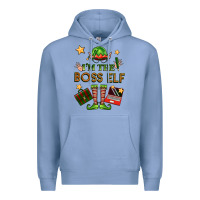Colony Blue im the boss elf Premium Hoodie - FaDigitalArtStudio