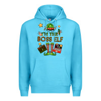 Ocean Blue im the boss elf Premium Hoodie - FaDigitalArtStudio