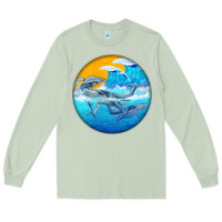 Matcha humpback whale Long Sleeve Tee - BarkalooDesign
