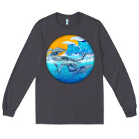 Smoke humpback whale Long Sleeve Tee - BarkalooDesign