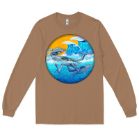 Toasted Coconut humpback whale Long Sleeve Tee - BarkalooDesign