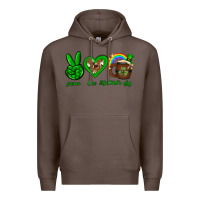 Coffee Peace love luck St. Patrick's Day Premium Hoodie - Neo Western