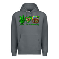 Rock Peace love luck St. Patrick's Day Premium Hoodie - Neo Western