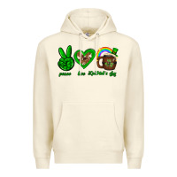 Sandshell Peace love luck St. Patrick's Day Premium Hoodie - Neo Western