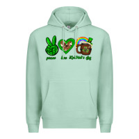 Seafoam Peace love luck St. Patrick's Day Premium Hoodie - Neo Western
