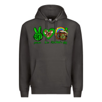 Smoke Peace love luck St. Patrick's Day Premium Hoodie - Neo Western