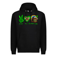 Black Peace love luck St. Patrick's Day Premium Hoodie - Neo Western
