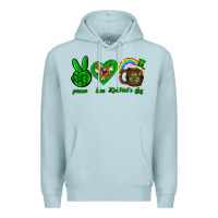 Blue Mist Peace love luck St. Patrick's Day Premium Hoodie - Neo Western