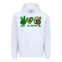 Peace Love Luck St. Patrick's Day Premium Hoodie | Teevron