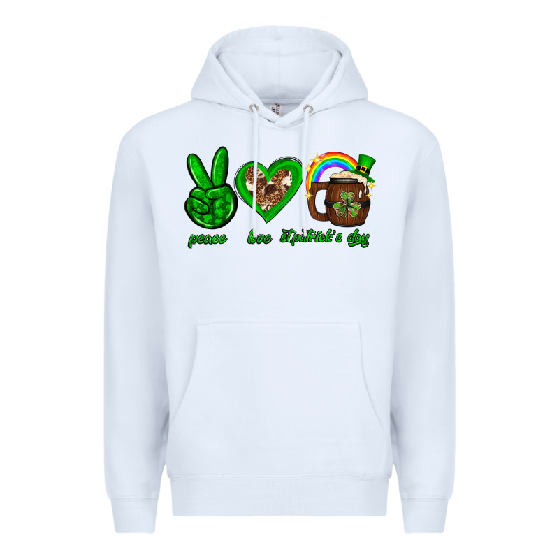 Peace Love Luck St. Patrick's Day Premium Hoodie by Neo Western | Teevron