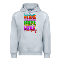 Heather Grey kindness peace inclusion hope equality love diversity Urban Hoodie - HRA Design Shop