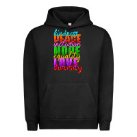 Pigment Black kindness peace inclusion hope equality love diversity Urban Hoodie - HRA Design Shop