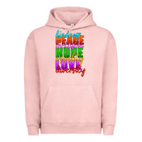 Pigment Salmon kindness peace inclusion hope equality love diversity Urban Hoodie - HRA Design Shop