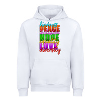 White kindness peace inclusion hope equality love diversity Urban Hoodie - HRA Design Shop