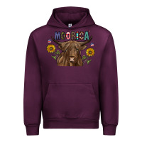 Mauve Wine Moorica Urban Hoodie - CowhideDigitalArt