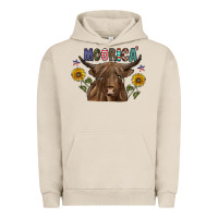 Pigment French Oak Moorica Urban Hoodie - CowhideDigitalArt