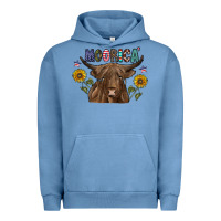 Pigment Pebble Blue Moorica Urban Hoodie - CowhideDigitalArt