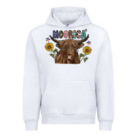 White Moorica Urban Hoodie - CowhideDigitalArt