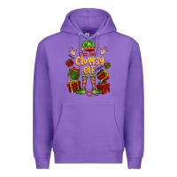 Purple im the clumsy elf Premium Hoodie - FaDigitalArtStudio