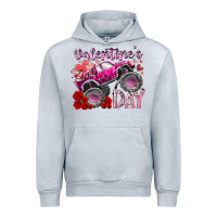 Heather Grey valentines day monster truck Urban Hoodie - RacoonDesign