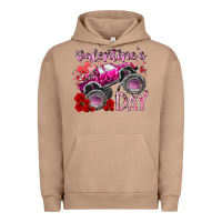 Pigment Burro valentines day monster truck Urban Hoodie - RacoonDesign