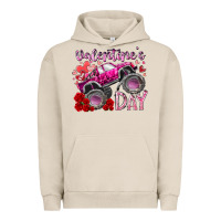 Pigment French Oak valentines day monster truck Urban Hoodie - RacoonDesign