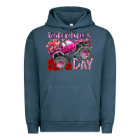 Pigment Midnight Navy valentines day monster truck Urban Hoodie - RacoonDesign