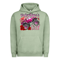 Pigment Oil Green valentines day monster truck Urban Hoodie - RacoonDesign
