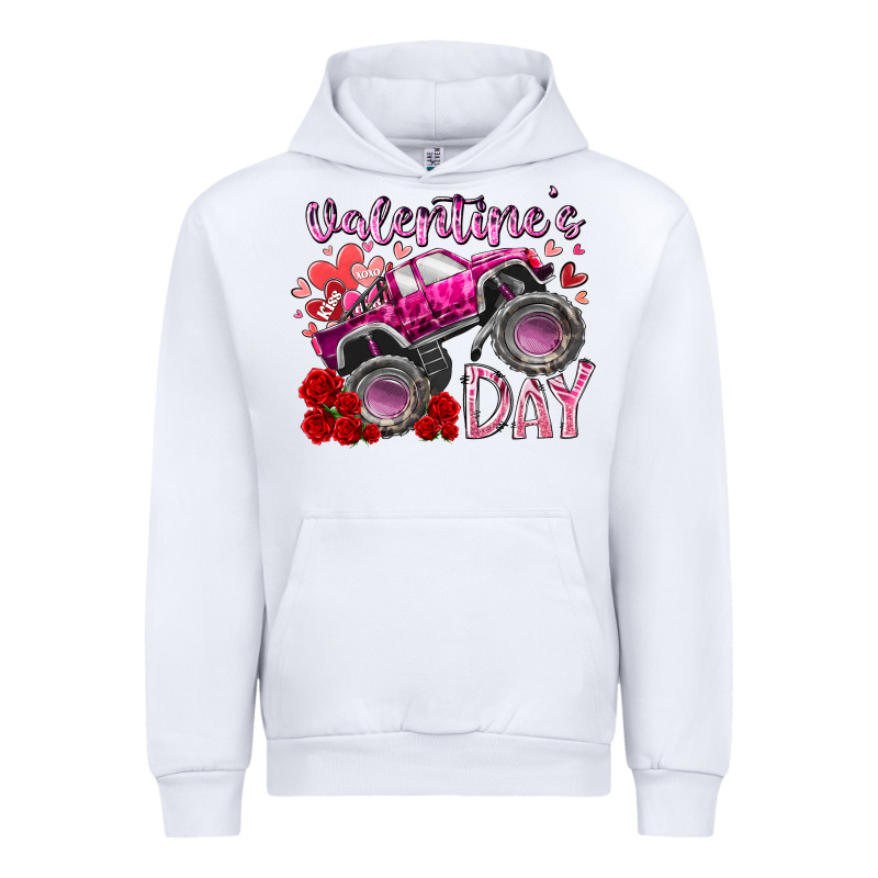 Valentines Day Monster Truck Urban Hoodie by RacoonDesign | Teevron
