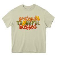 Mossy Fall Grateful Thankful Blessed Heavy Core Tee - LillyAllenDesigns
