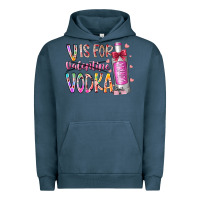 Pigment Midnight Navy vis for valentine vodka Urban Hoodie - RacoonDesign