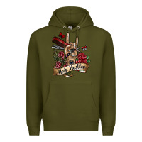 Army Green hair hustler 3 Premium Hoodie - SublimationCraftShop