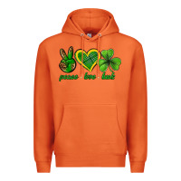 Carrot peace love luck st. patricks day nePeace love luck Premium Hoodie - Neo Western