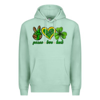 Seafoam peace love luck st. patricks day nePeace love luck Premium Hoodie - Neo Western