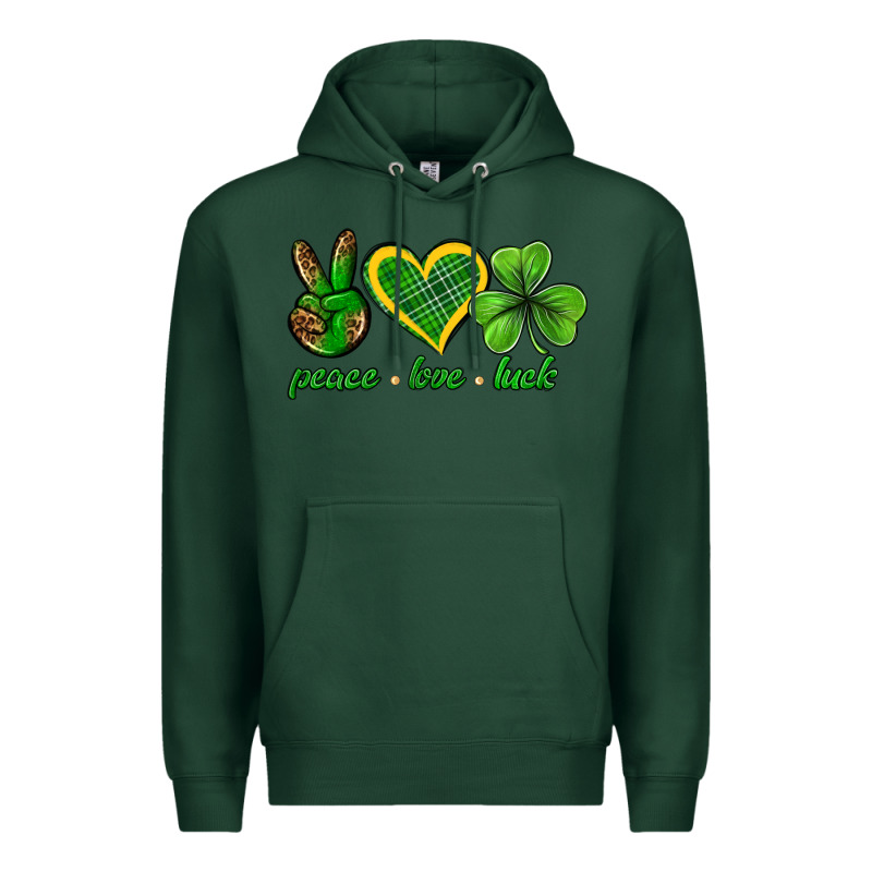 Peace Love Luck St. Patricks Day Nepeace Love Luck Premium Hoodie by Neo Western | Teevron