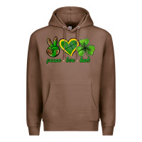 Chestnut peace love luck st. patricks day nePeace love luck Premium Hoodie - Neo Western