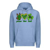Peace Love Luck St. Patricks Day Nepeace Love Luck Premium Hoodie | Teevron