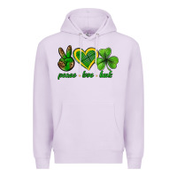 Lilac peace love luck st. patricks day nePeace love luck Premium Hoodie - Neo Western