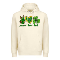 Sandshell peace love luck st. patricks day nePeace love luck Premium Hoodie - Neo Western