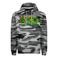 Slate Camo peace love luck st. patricks day nePeace love luck Premium Hoodie - Neo Western