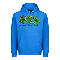 True Royal peace love luck st. patricks day nePeace love luck Premium Hoodie - Neo Western